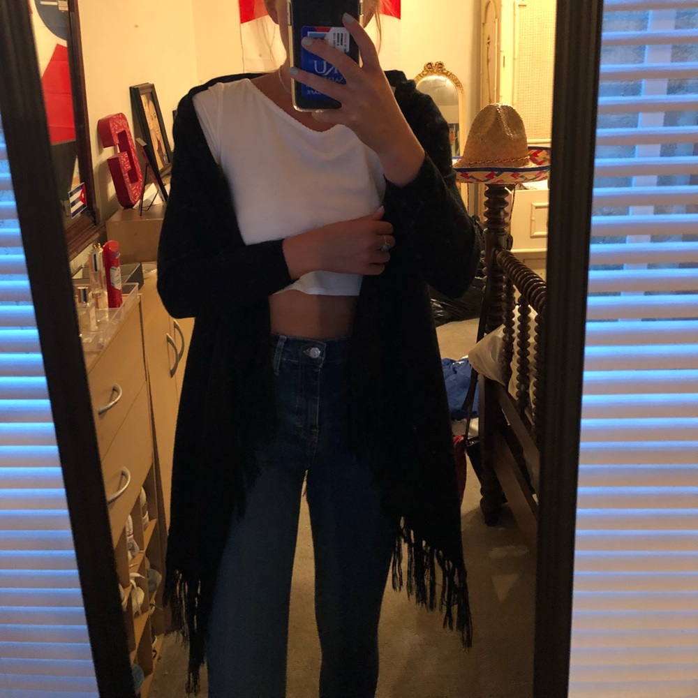 fringe cardigan